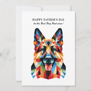 German Shepherd Dog Personalised Father's Day Holiday Card