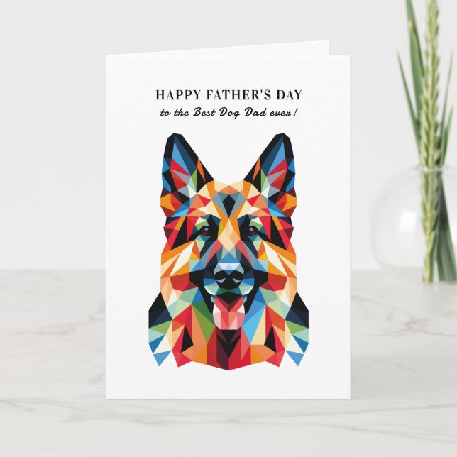 German Shepherd Dog Personalised Father's Day Holiday Card (Front)