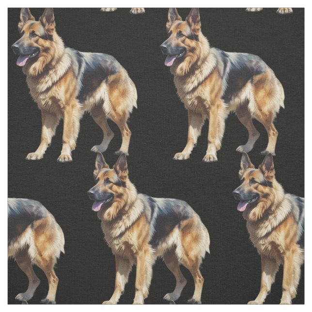 German Shepherd dog pet animal Fabric (Swatch)