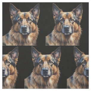 German Shepherd dog pet animal Fabric