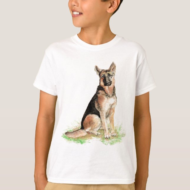 German Shepherd, Dog, Pet , Animal T-Shirt (Front)