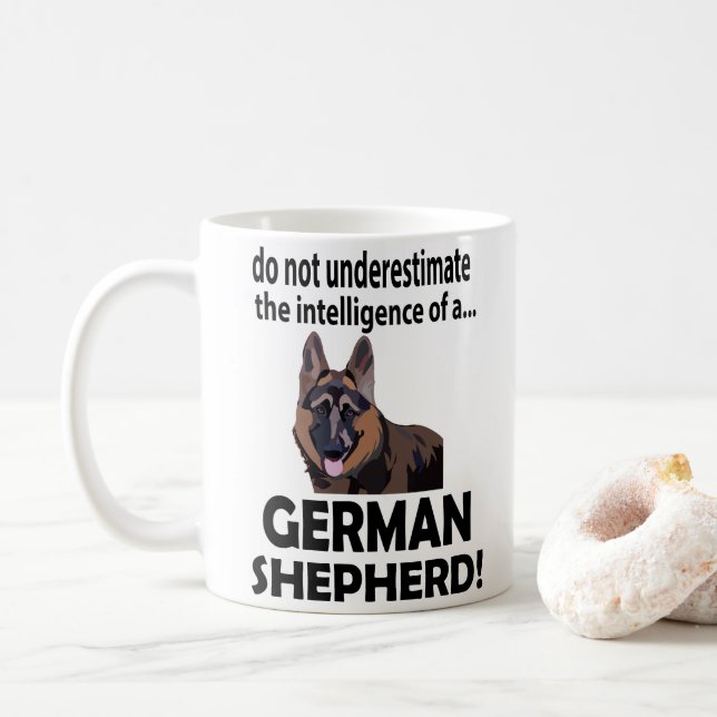 German Shepherd Dog Pet  Coffee Mug (With Donut)