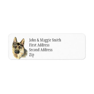 German Shepherd Dog Pet Name Label