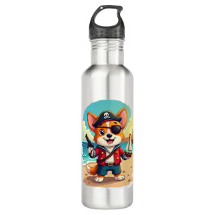 German Shepherd Dog Pirate 710 Ml Water Bottle
