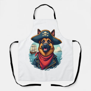 German Shepherd Dog Pirate  Apron