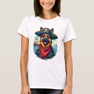 German Shepherd Dog Pirate Copy T-Shirt