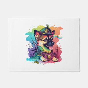 German Shepherd Dog Pirate Doormat