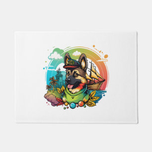 German Shepherd Dog Pirate Doormat