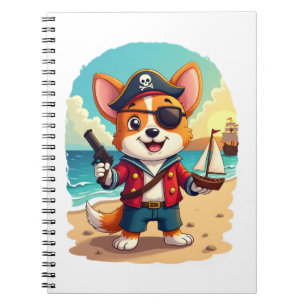 German Shepherd Dog Pirate Notebook