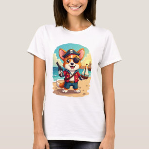 German Shepherd Dog Pirate T-Shirt