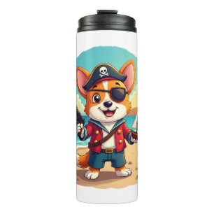 German Shepherd Dog Pirate Thermal Tumbler