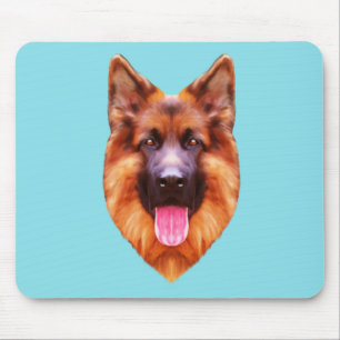 German Shepherd Dog Portrait Mouse Mat