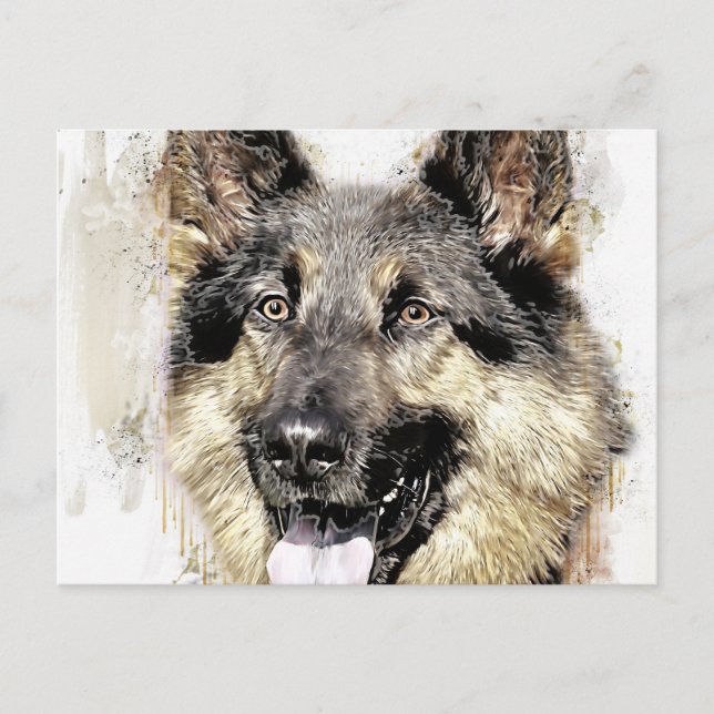 German Shepherd Dog Postcard (Front)
