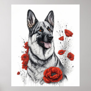 German Shepherd Dog Poster
