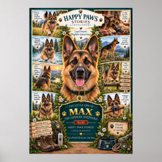 German Shepherd Dog Poster The Little Life of Max