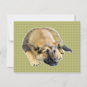 German Shepherd Dog Puppy Invitation
