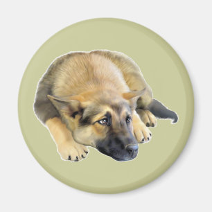German Shepherd Dog Puppy Magnet