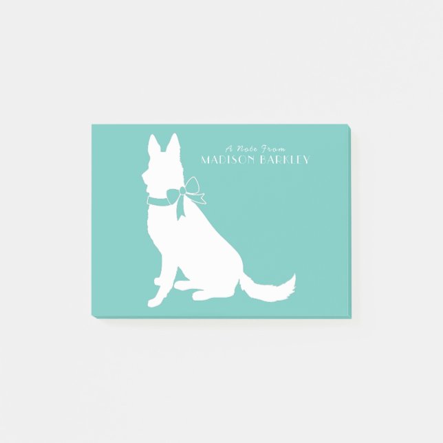 German Shepherd Dog Puppy Post-it Notes (Front)