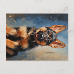 German Shepherd dog puppy Postcard