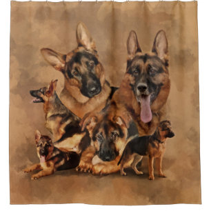 German Shepherd Dog - puppy, young, adult Shower Curtain