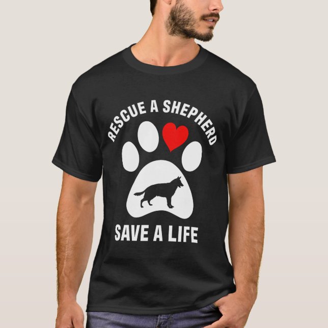 German Shepherd Dog Rescue Gift for Women and Dog  T-Shirt (Front)