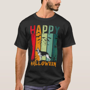 German Shepherd Dog Retro Style Halloween Dinner T-Shirt