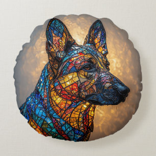 German Shepherd Dog Round Cushion