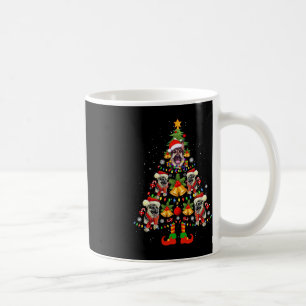 German Shepherd Dog Santa Hat Christmas Tree Xmas  Coffee Mug