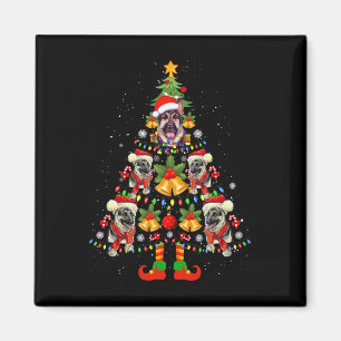 German Shepherd Dog Santa Hat Christmas Tree Xmas  Magnet
