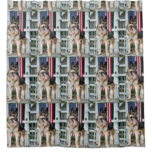 German Shepherd Dog Shower Curtain