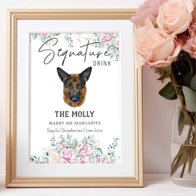 German Shepherd Dog Signature Drink Sign (Creator Uploaded)