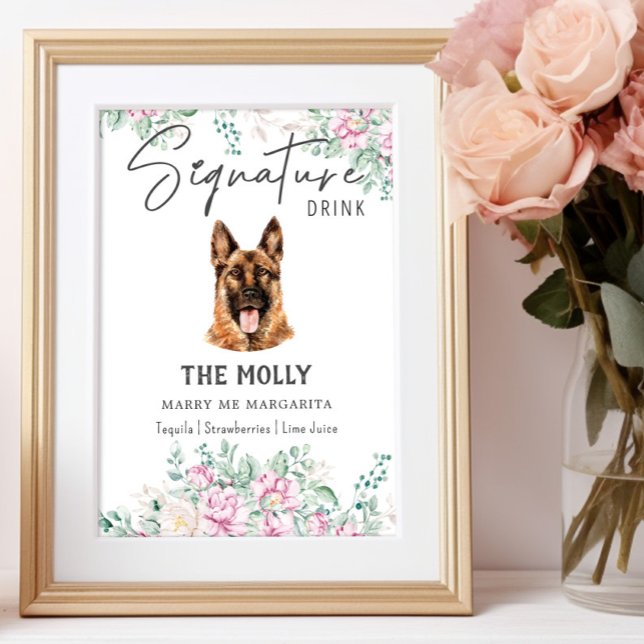 German Shepherd Dog Signature Drink Sign (Creator Uploaded)