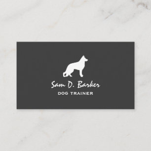 German Shepherd Dog Silhouette Business Card
