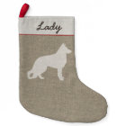 German Shepherd Dog Silhouette Custom K9 Xmas