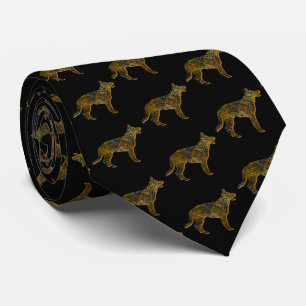 German Shepherd Dog Silhouette Halloween Black Tie