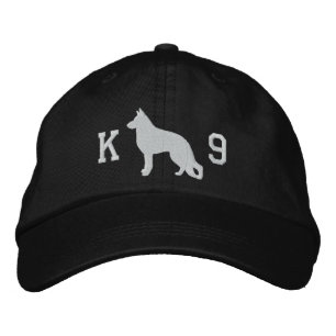German Shepherd Dog Silhouette K9 GSD Canine Embroidered Hat