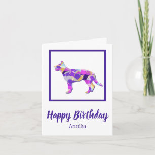 German Shepherd Dog Silhouette PPY&B Birthday Card