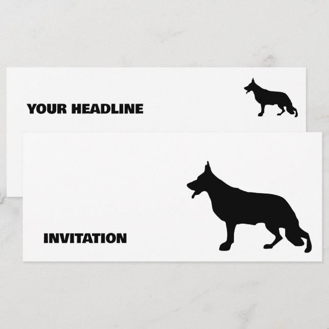 German Shepherd Dog Silhouette pure  (Front/Back)