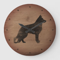 German Shepherd Dog Silhouette Rustic Style GSD
