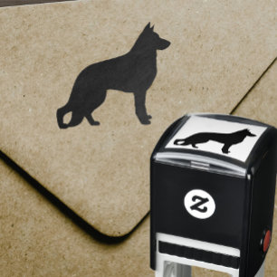 German Shepherd Dog Silhouette Self-inking Stamp