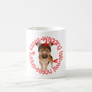 German Shepherd dog, sloppy kisses Coffee Mug