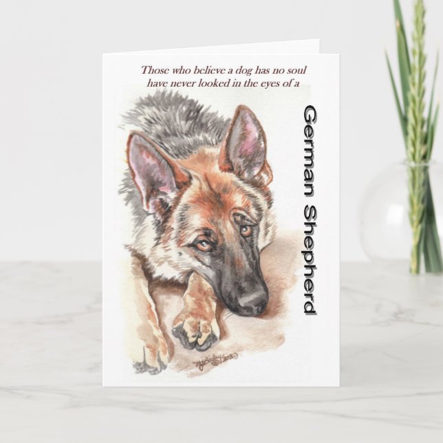 German Shepherd Dog "Soulful" Card (Front)