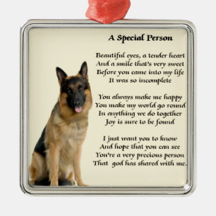 German Shepherd Dog - Special Person Poem Metal Tree Decoration