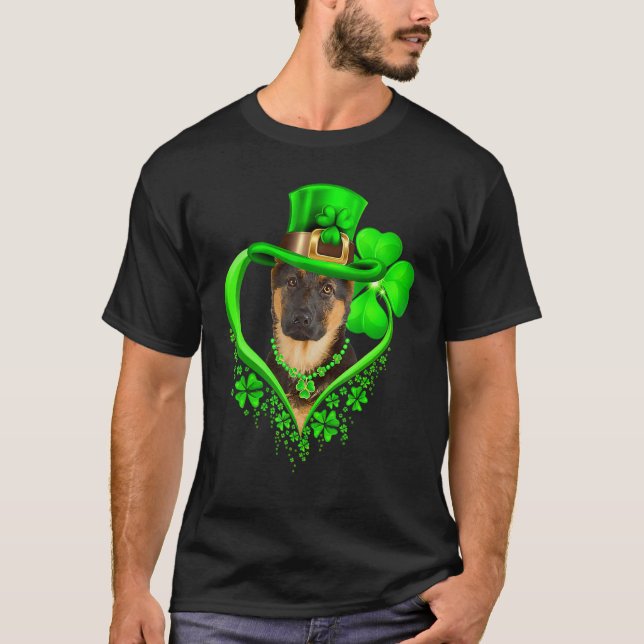 German Shepherd Dog St Patricks Day Lover Irish Sh T-Shirt (Front)