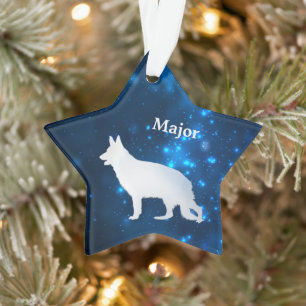 German Shepherd Dog Star Personalised Ornament