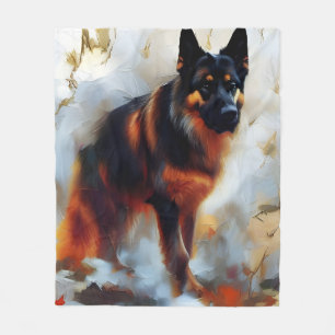 German Shepherd Dog Stunning Portrait  Fleece Blanket
