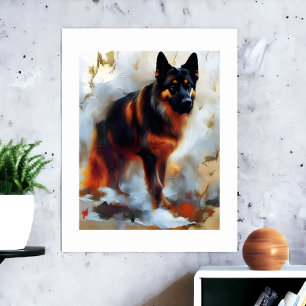 German Shepherd Dog Stunning Portrait  Poster