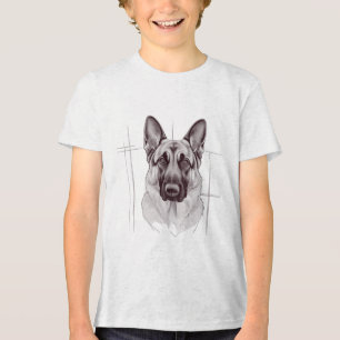 German Shepherd Dog T-Shirt Tri-Blend Shirt