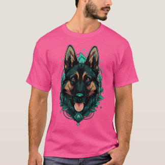 German Shepherd Dog Teal T-Shirt