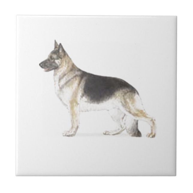 German Shepherd Dog Tile (Front)